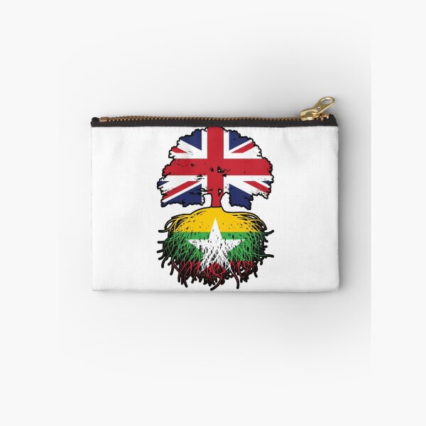 Item preview, Myanmar Burmese British UK Tree Roots Flag designed and sold by FlagX.