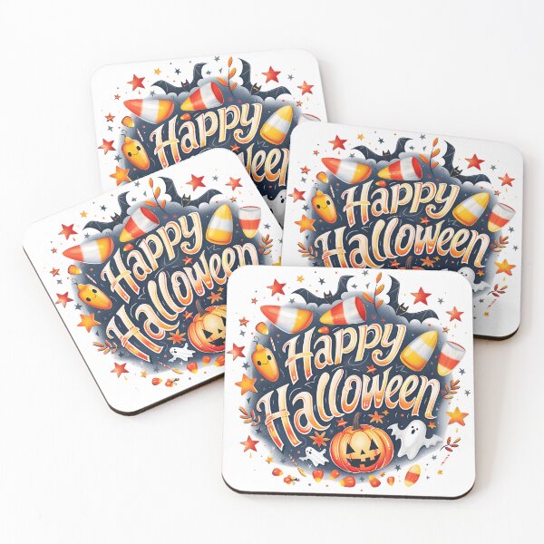 Artikelvorschau, Festliche Happy Halloween Süßigkeiten und Kürbis entworfen und verkauft von TomxDesign.