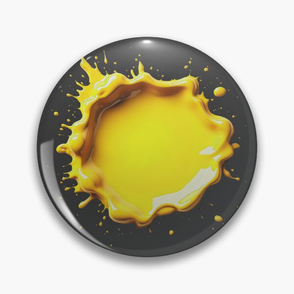 Neon Yellow Paint Splash Pin