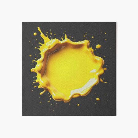 Neon Yellow Paint Splash Art Board Print