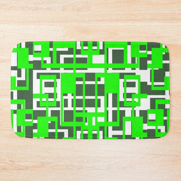 Item preview, Geometric Shapes Pattern Medium Green White Cut Out designed and sold by taiche.