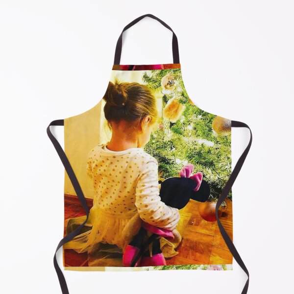 Item preview, Little girl in front of the Christmas tree with her Minnie designed and sold by Marija Barisic.