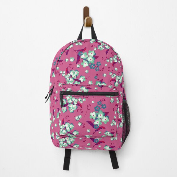 Item preview, Myosótis flowers, Pink and emerald version designed and sold by Alex Blud.