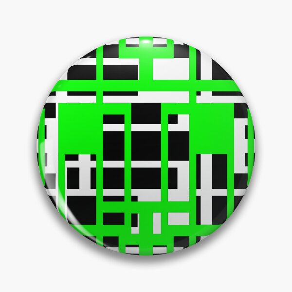 Item preview, Geometric Shapes Pattern Medium-Green White Black Background designed and sold by taiche.