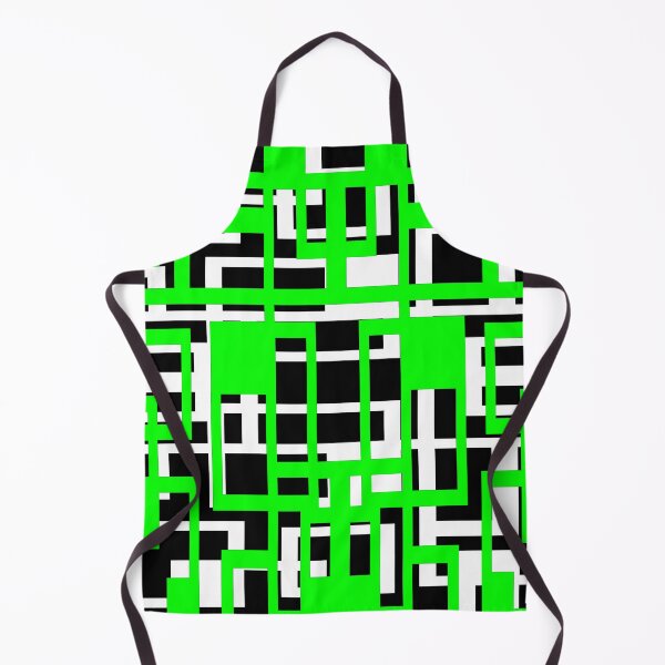 Item preview, Geometric Shapes Pattern Medium-Green White Black Background designed and sold by taiche.