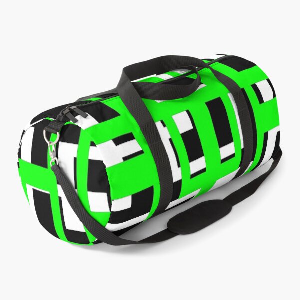 Item preview, Geometric Shapes Pattern Medium-Green White Black Background designed and sold by taiche.