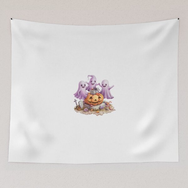 Item preview, Friendly Ghosts and Pumpkin Halloween designed and sold by TomxDesign.