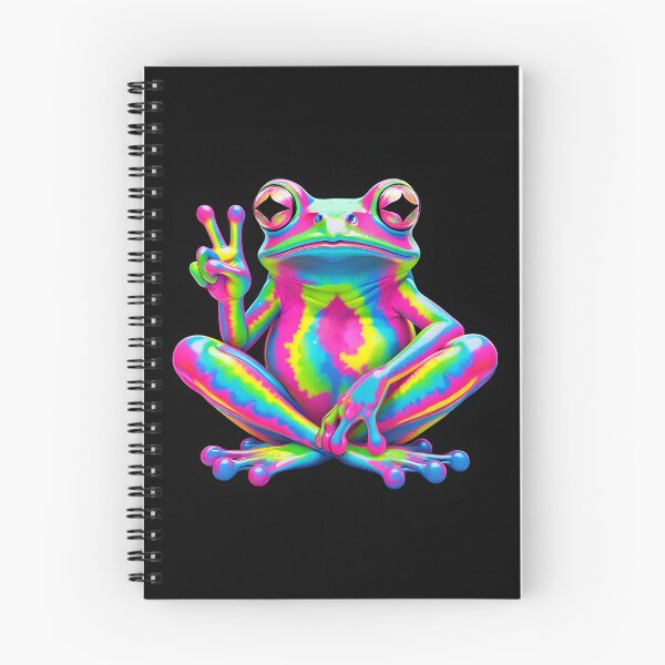 Item preview, bright frog shows peace designed and sold by JoraArt.