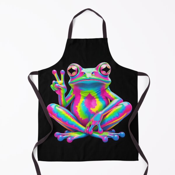 Item preview, bright frog shows peace designed and sold by JoraArt.