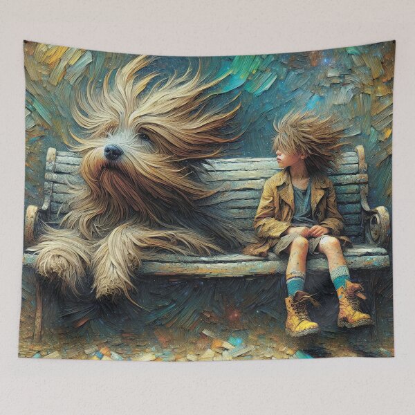 Item preview, Child with a dog. designed and sold by MagelliShop.