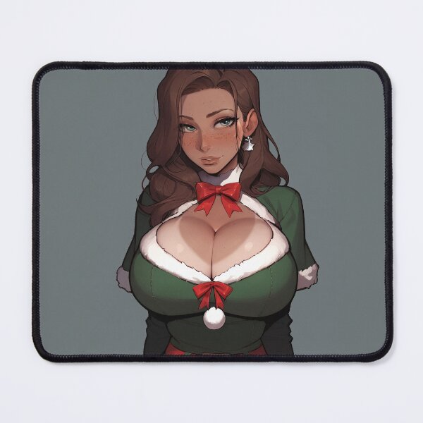 Item preview, Anime Gamer Girl in Christmas Santa Outfit designed and sold by WaifuBrowser.