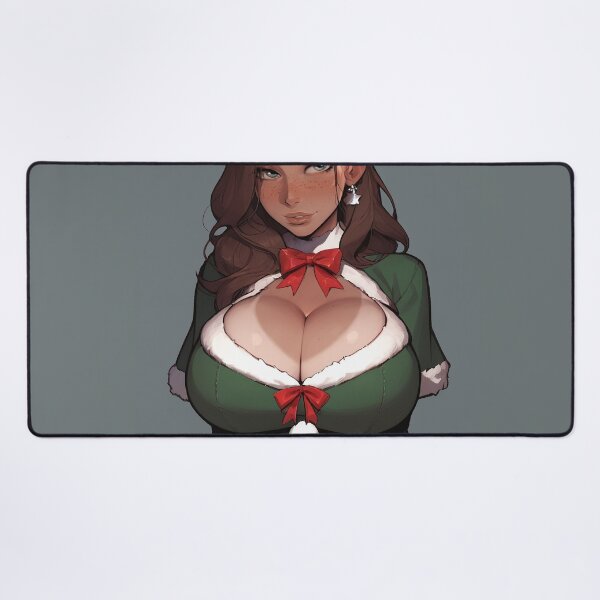 Item preview, Anime Gamer Girl in Christmas Santa Outfit designed and sold by WaifuBrowser.
