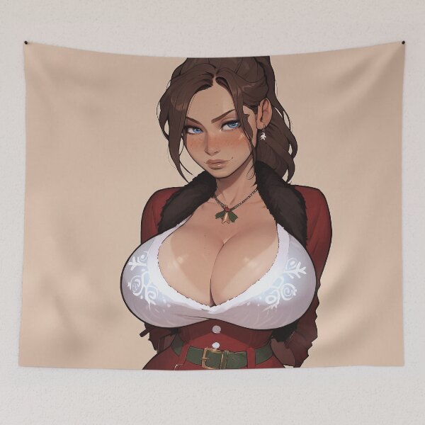 Item preview, Anime Gamer Girl in Christmas Santa Outfit designed and sold by WaifuBrowser.