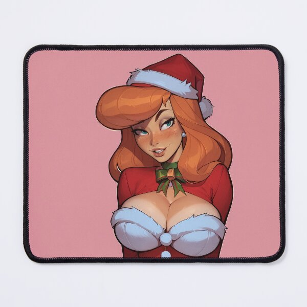 Item preview, Anime Gamer Girl in Christmas Santa Outfit designed and sold by WaifuBrowser.