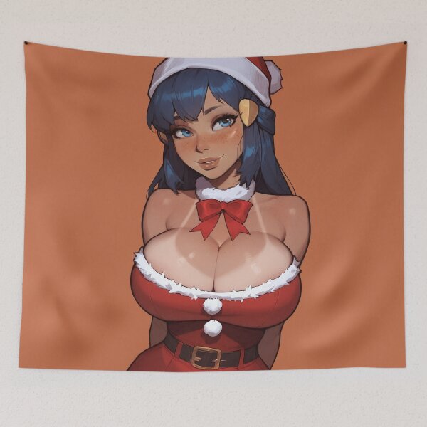 Item preview, Anime Gamer Girl in Christmas Santa Outfit designed and sold by WaifuBrowser.