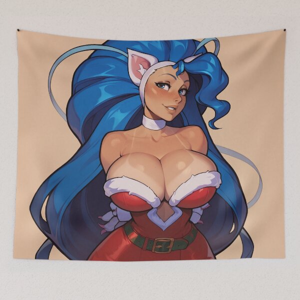 Item preview, Anime Gamer Girl in Christmas Santa Outfit designed and sold by WaifuBrowser.