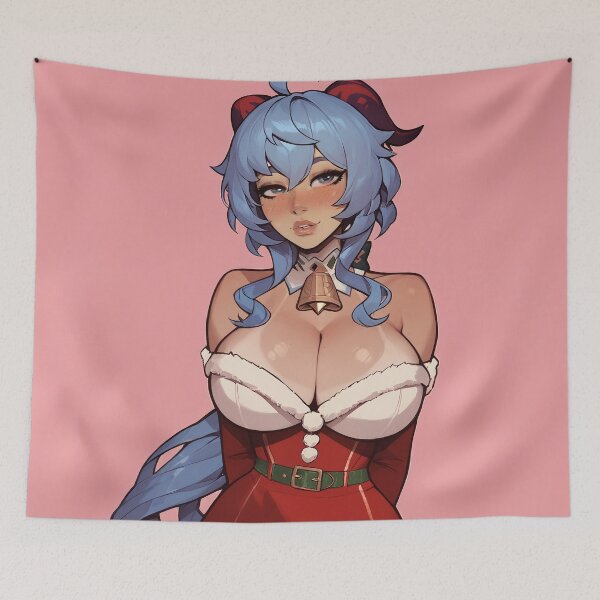 Item preview, Anime Gamer Girl in Christmas Santa Outfit designed and sold by WaifuBrowser.