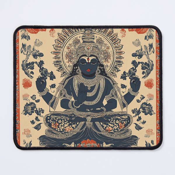 Item preview, Antique Yoga Ganesha Vintage Retro Bohemian Persian Carpet Pattern designed and sold by YummyCreative.