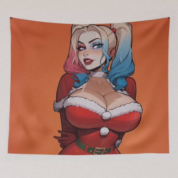 Item preview, Anime Gamer Girl in Christmas Santa Outfit designed and sold by WaifuBrowser.