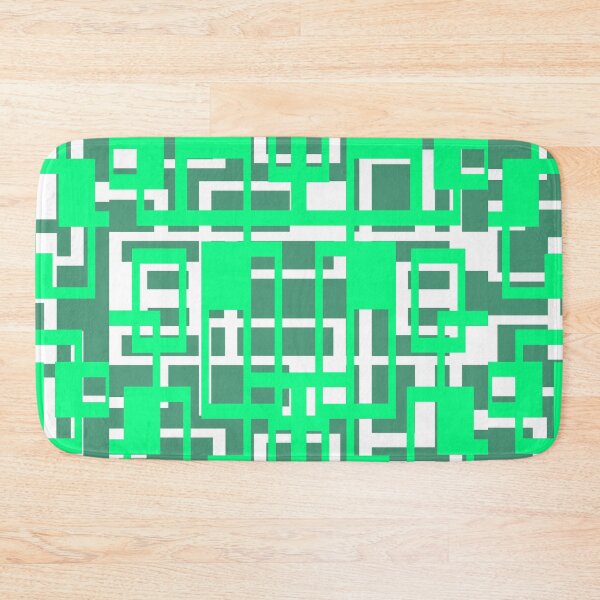 Item preview, Geometric Shapes Pattern Aqua-Green White Cut Out designed and sold by taiche.