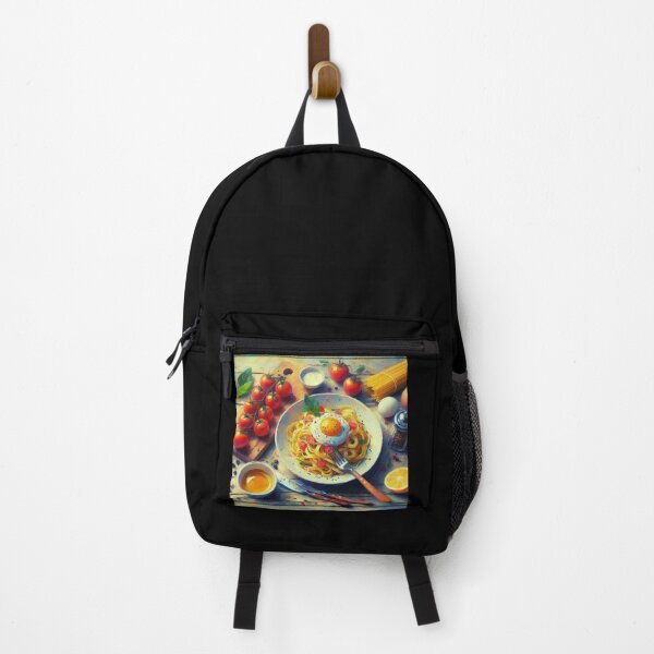 Item preview, Pasta Carbonara Impressionism Art Style designed and sold by artofuniverse.