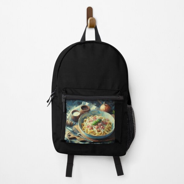 Item preview, Pasta Carbonara Impressionism Art Style designed and sold by artofuniverse.