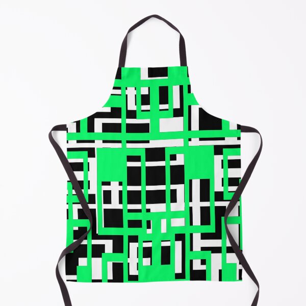 Item preview, Geometric Shapes Pattern Aqua-Green White Black Background designed and sold by taiche.