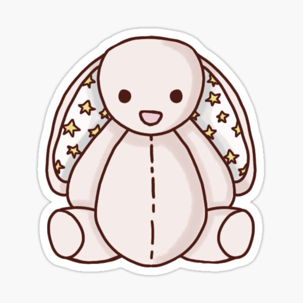 Vista previa del artículo con la obra «Conejito de peluche con orejas de estrella», diseñado y vendido por Llamacookie.
