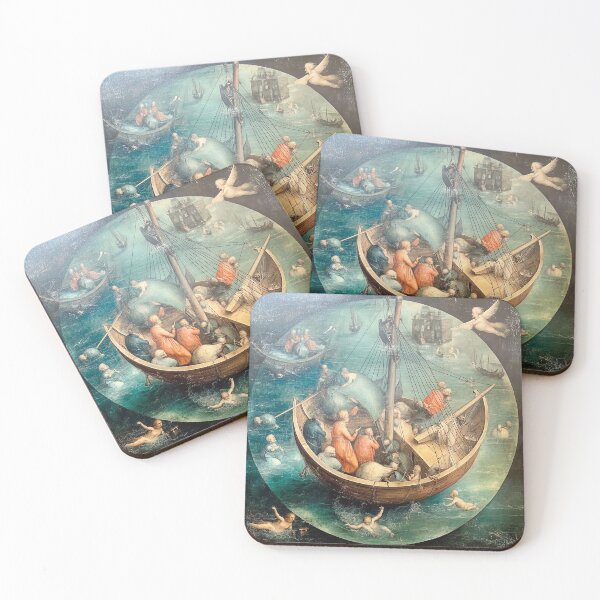 Item preview, Bosch-Inspired Allegorical Ship on a Surreal Journey designed and sold by landletsy.