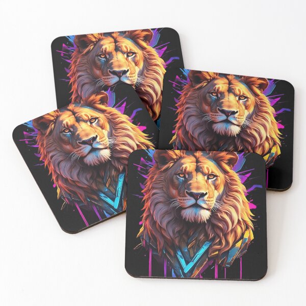 Item preview, Majestic Roar: Neon Lion designed and sold by firecard.
