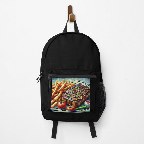 Item preview, Steak Frites Impressionism Art Style designed and sold by artofuniverse.