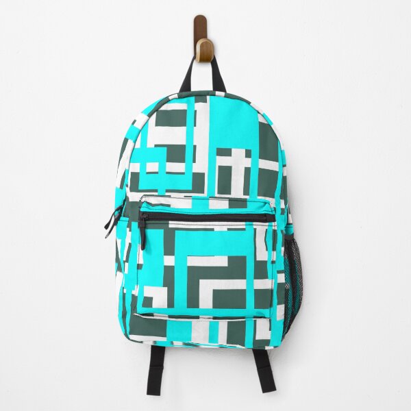 Item preview, Geometric Shapes Pattern Blue-Aqua White Cut Out designed and sold by taiche.