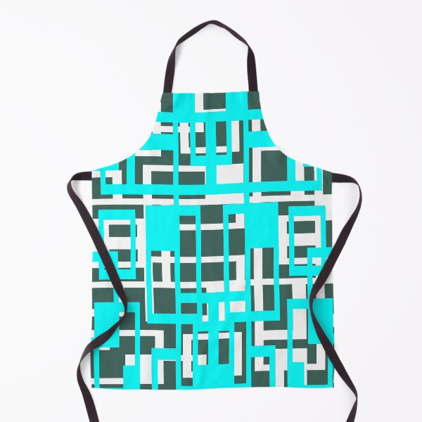 Item preview, Geometric Shapes Pattern Blue-Aqua White Cut Out designed and sold by taiche.