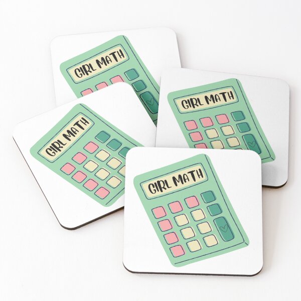Item preview, Girl Math Cute Journaling Planner Green Pink Funny designed and sold by Sketchbook Studio by Aqsaa.