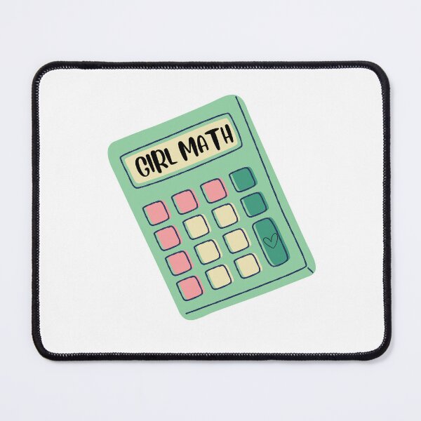 Item preview, Girl Math Cute Journaling Planner Green Pink Funny designed and sold by Sketchbook Studio by Aqsaa.