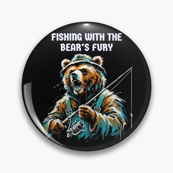 Item preview, Fishing with the bear’s fury. Gift for anglers, fishermen designed and sold by UN-FUR-GETTABLE.