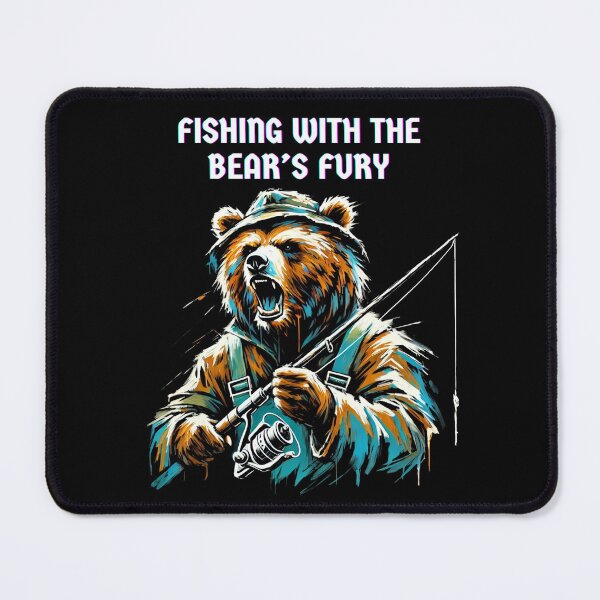 Item preview, Fishing with the bear’s fury. Gift for anglers, fishermen designed and sold by UN-FUR-GETTABLE.