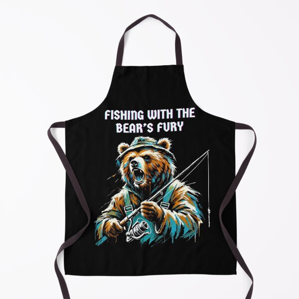 Item preview, Fishing with the bear’s fury. Gift for anglers, fishermen designed and sold by UN-FUR-GETTABLE.