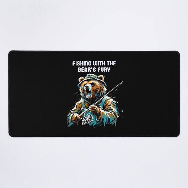 Item preview, Fishing with the bear’s fury. Gift for anglers, fishermen designed and sold by UN-FUR-GETTABLE.