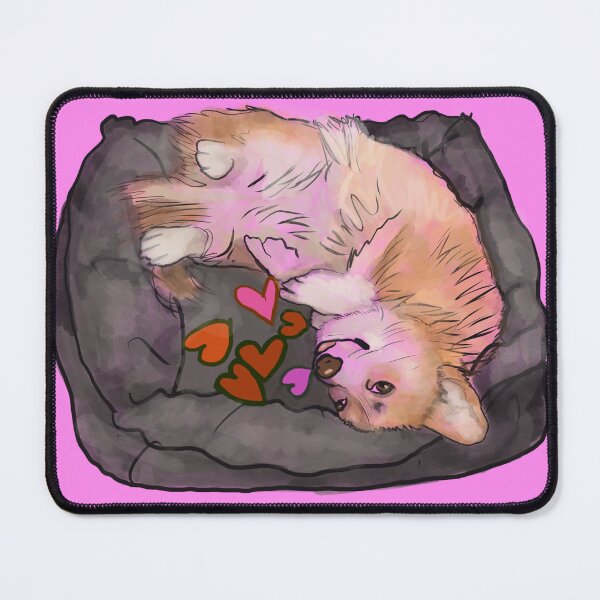 Item preview, CORGI LOVE  pink background designed and sold by MonicaArtist.