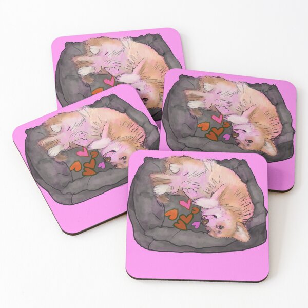 Item preview, CORGI LOVE  pink background designed and sold by MonicaArtist.