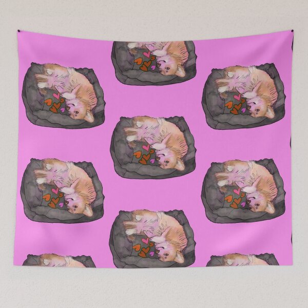 Item preview, CORGI LOVE  pink background designed and sold by MonicaArtist.