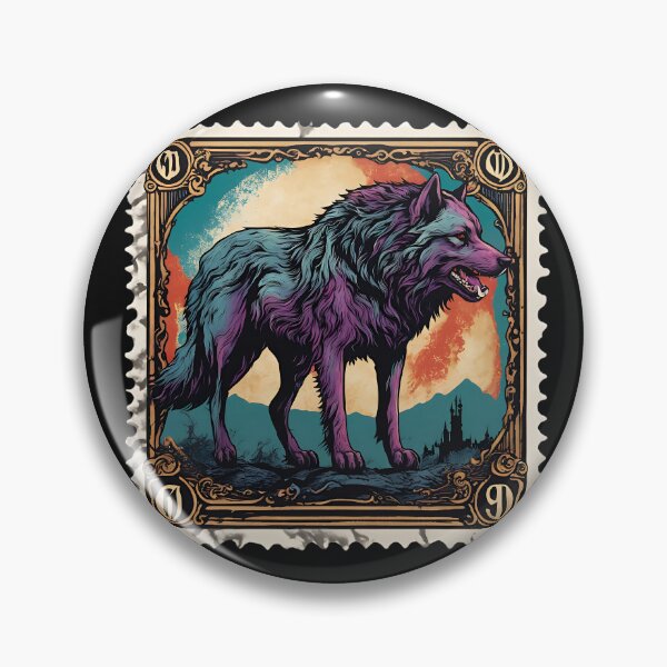 Item preview, The Lost Legends: Dire Wolf Vintage Stamp Edition designed and sold by Vintagestamps.
