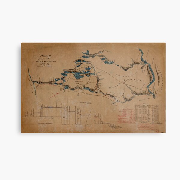 Item preview, Map Of The Rideau Canal 1829 designed and sold by mollyfare.