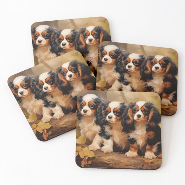 Item preview, Three Cavalier King Charles Spaniels designed and sold by PetsArt.