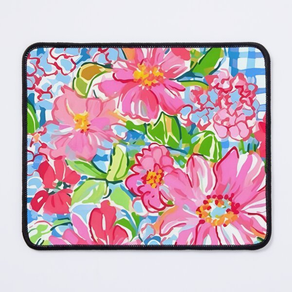 Item preview, Preppy gingham and wild flowers designed and sold by SophieClimaArt.