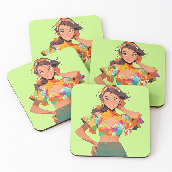 Item preview, Anime summer girl portrait art designed and sold by TheArtistOf2022.