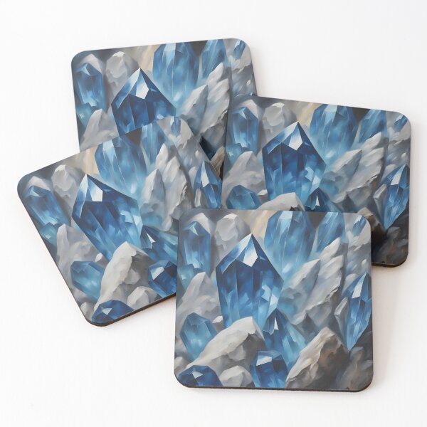 Item preview, Blue Crystals in Natural Rock Cave designed and sold by CalmnessbyChoice.