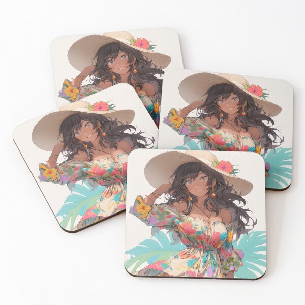 Item preview, Anime summer girl portrait art designed and sold by TheArtistOf2022.