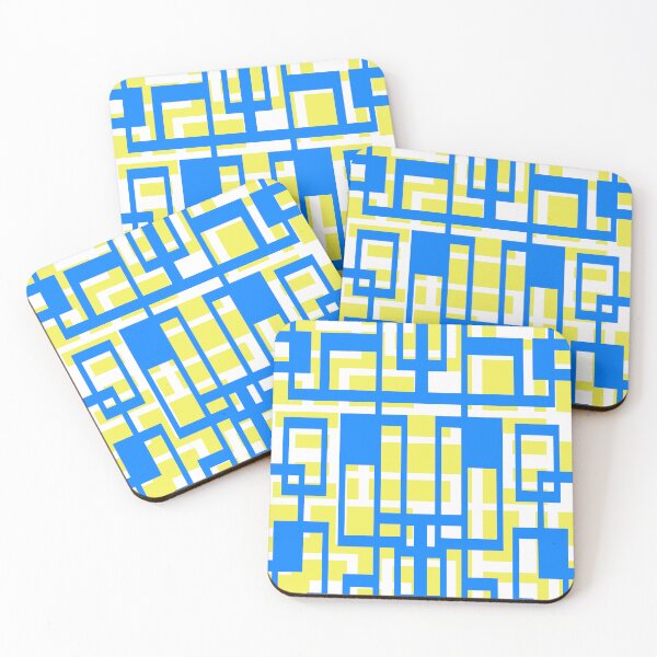 Item preview, Geometric Shapes Pattern Light-Blue White Cut Out designed and sold by taiche.